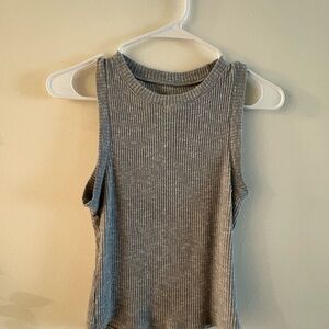 American Eagle Outfitters Gray Ribbed Tank Top